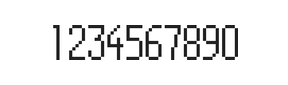 5×11数字点阵字体 ddN511AB0742