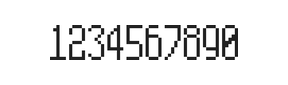 5×11数字点阵字体 ddN511AB0745