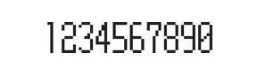 5×11数字点阵字体 ddN511AB0751