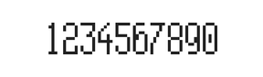 5×11数字点阵字体 ddN511AB0752