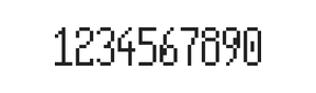 5×11数字点阵字体 ddN511AB0753