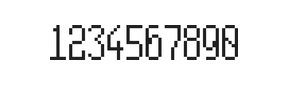5×11数字点阵字体 ddN511AB0754