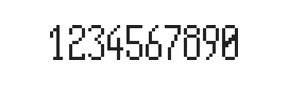 5×11数字点阵字体 ddN511AB0758