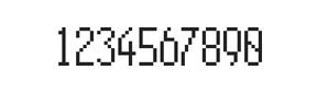 5×11数字点阵字体 ddN511AB0759