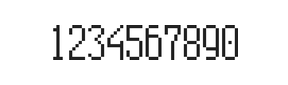 5×11数字点阵字体 ddN511AB0761