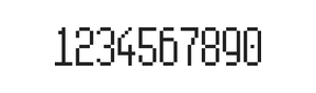 5×11数字点阵字体 ddN511AB0766
