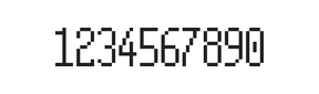 5×11数字点阵字体 ddN511AB0769