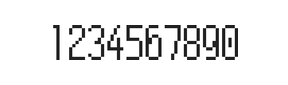 5×11数字点阵字体 ddN511AB0772