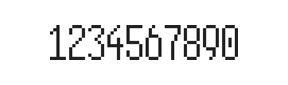 5×11数字点阵字体 ddN511AB0784