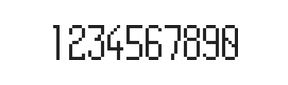 5×11数字点阵字体 ddN511AB0786