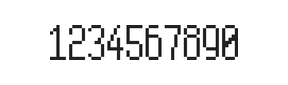 5×11数字点阵字体 ddN511AB0790