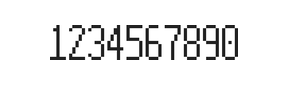 5×11数字点阵字体 ddN511AB0794