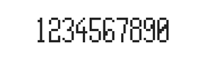 5×11数字点阵字体 ddN511AB0800