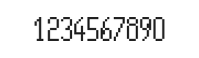 5×11数字点阵字体 ddN511AB0801
