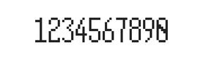 5×11数字点阵字体 ddN511AB0805