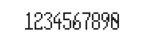 5×11数字点阵字体 ddN511AB0811