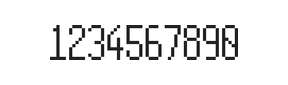 5×11数字点阵字体 ddN511AB0814