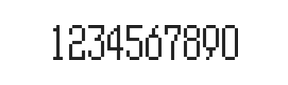 5×11数字点阵字体 ddN511AB0821