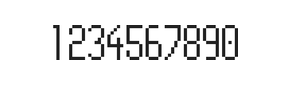 5×11数字点阵字体 ddN511AB0822
