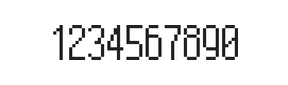 5×11数字点阵字体 ddN511AB0829