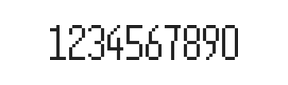 5×11数字点阵字体 ddN511AB0833