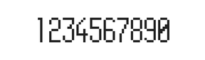 5×11数字点阵字体 ddN511AB0835