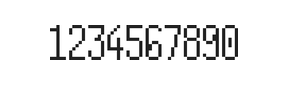 5×11数字点阵字体 ddN511AB0837