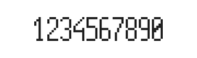 5×11数字点阵字体 ddN511AB0839