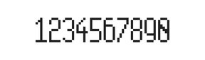 5×11数字点阵字体 ddN511AB0841
