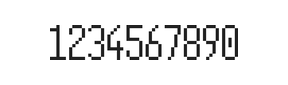 5×11数字点阵字体 ddN511AB0844