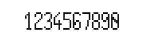 5×11数字点阵字体 ddN511AB0849