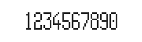 5×11数字点阵字体 ddN511AB0852