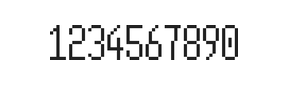 5×11数字点阵字体 ddN511AB0853