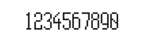 5×11数字点阵字体 ddN511AB0854