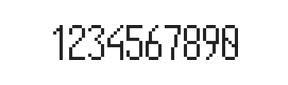 5×11数字点阵字体 ddN511AB0856