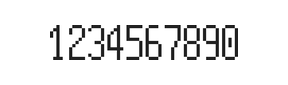 5×11数字点阵字体 ddN511AB0858