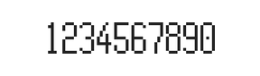 5×11数字点阵字体 ddN511AB0859