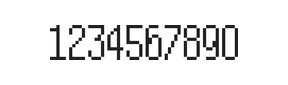 5×11数字点阵字体 ddN511AB0860