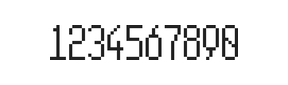 5×11数字点阵字体 ddN511AB0861