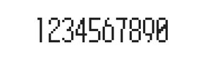 5×11数字点阵字体 ddN511AB0865