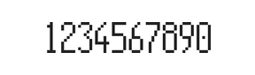 5×11数字点阵字体 ddN511AB0873