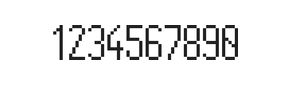 5×11数字点阵字体 ddN511AB0875