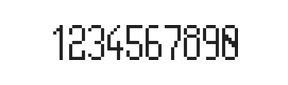 5×11数字点阵字体 ddN511AB0877