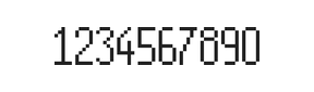 5×11数字点阵字体 ddN511AB0884