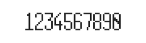 5×11数字点阵字体 ddN511AB0885