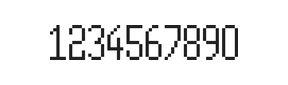 5×11数字点阵字体 ddN511AB0891