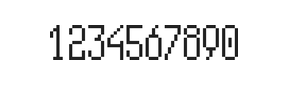 5×11数字点阵字体 ddN511AB0893