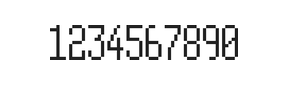 5×11数字点阵字体 ddN511AB0898