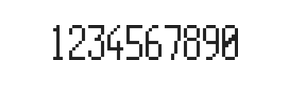 5×11数字点阵字体 ddN511AB0909