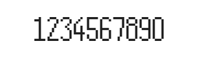 5×11数字点阵字体 ddN511AB0911